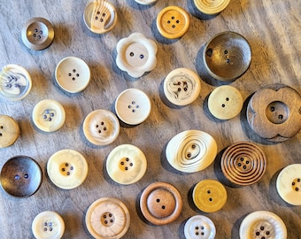 Wooden Button Magnets, Rustic Farmhouse Kitchen Decor Set