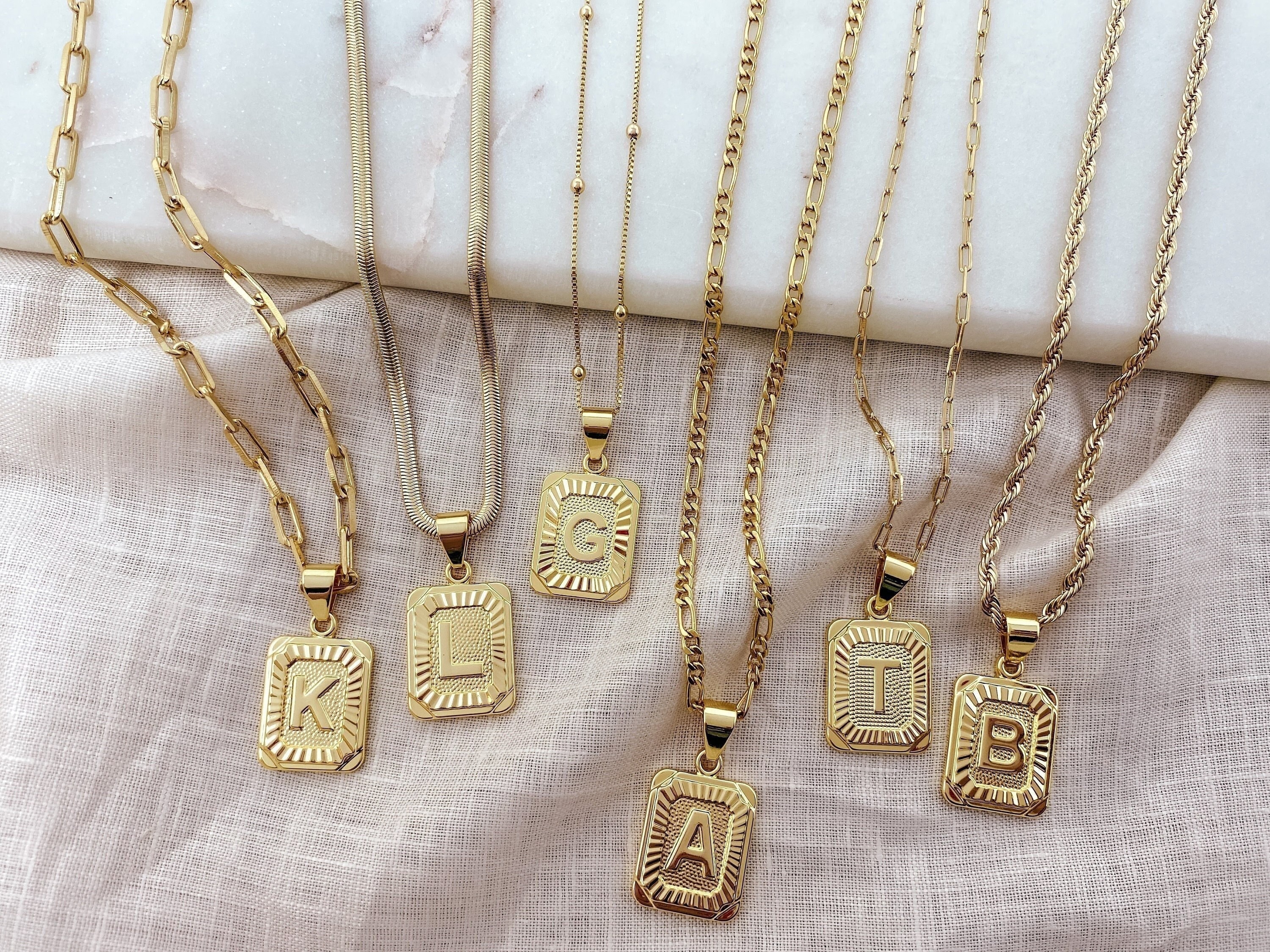 14K Gold Filled Letter Charms – Chains and Findings