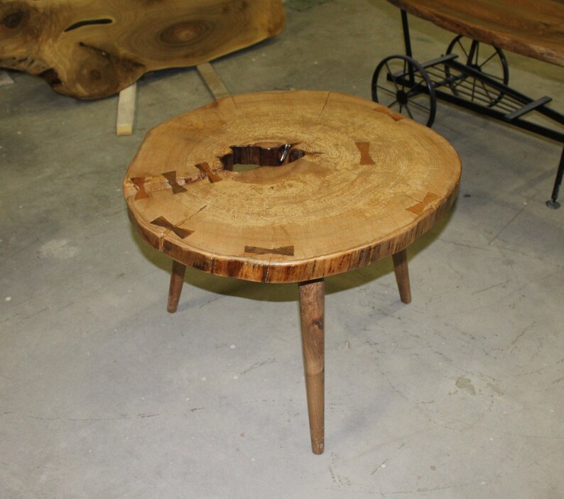Beech tree cafe tableHandmade wood tablenatural wood image 0