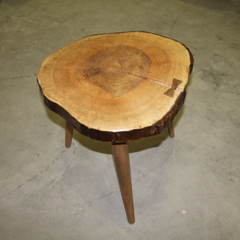 walnut tree cafe tableHandmade wood tablenatural wood image 0