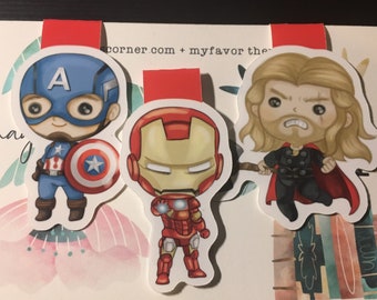 avengers bookmark etsy