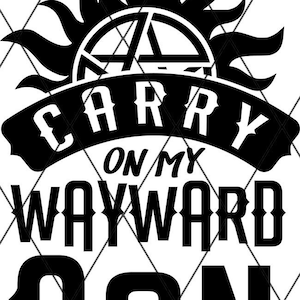 SN Supernatural Symbol Sticker Decal Vinyl - Carry On