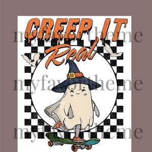 Ghost Sticker, Funny Horror Sticker, Creep it Real Sticker, Halloween Sticker, Holographic Sticker - Ghost Sticker