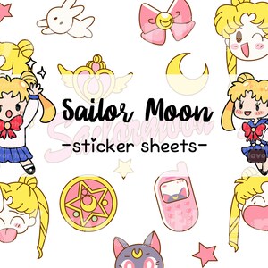 anime sticker serena sailor scouts sticker sheet chibi cute etsy canada