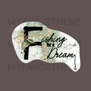 Dreamer Text Sticker - Autocollant de pêche pour un rêve, motivationnel, auto-soin