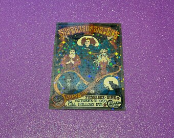 Horror Sticker, Halloween Sticker, Holographic Sticker Witches
