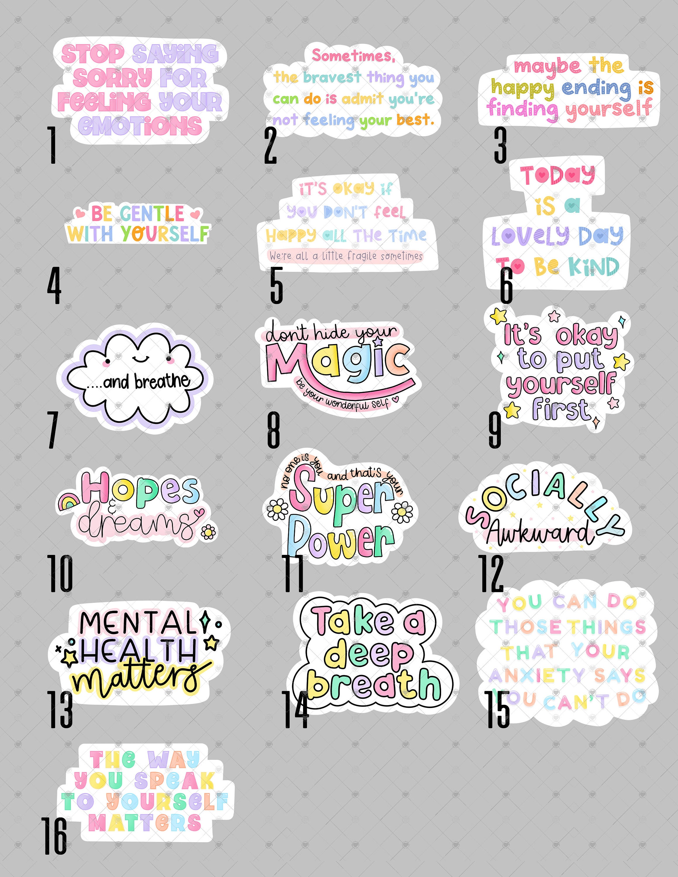 Positive Mental Health Sticker, Well Being Quotes, Vinyl Stickers ...