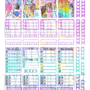 Princess Planner Stickers, Weekly Planner Sticker Kit for Happy Planner ...