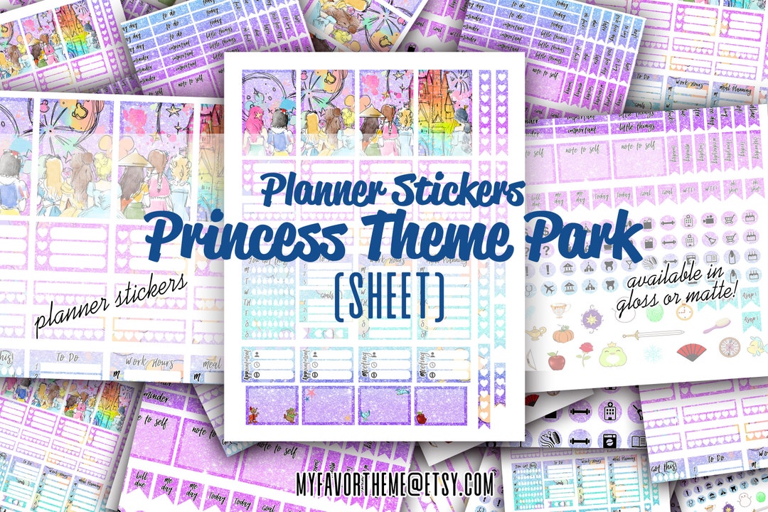 Princess Planner Stickers, Weekly Planner Sticker Kit for Happy Planner ...