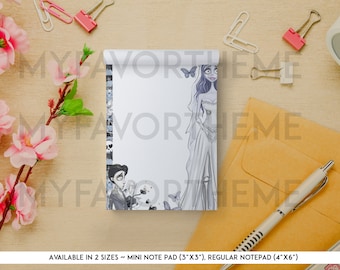 Halloween Corpse Notepad, Horror Corpse Mini Notepad, Halloween Horror Stationary, Writing Pad Memo Pad
