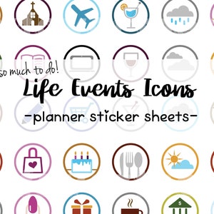 Life Events Emoji Planner Icon Stickers