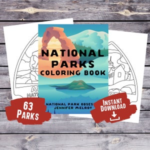 63 National Parks Coloring Book | National Park Coloring Pages | Printable Coloring Pages National Parks