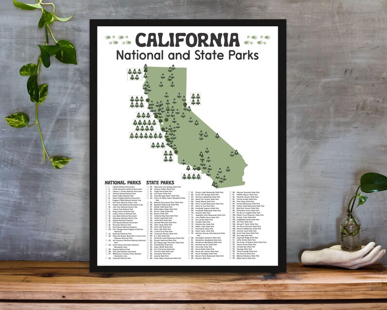 California National and State Park Map | California State Park Map ...