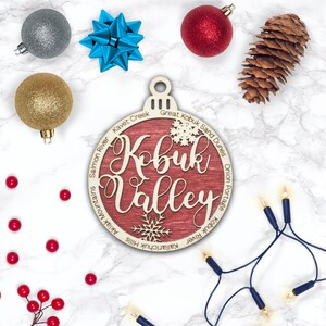 Kobuk Valley National Park Christmas Ornaments / Alaska Wooden Christmas Ornament
