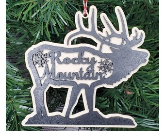Rocky Mountain National Park Christmas Ornaments / Rocky Mountain Wooden Christmas Ornament