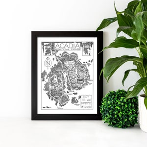 Acadia National Park Map Print | Map of Acadia National Park | Acadia ...