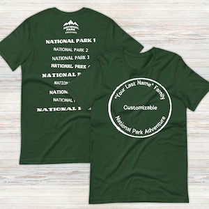Custom National Park Family Vacation T-Shirt