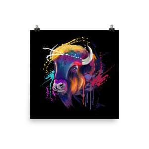 Bison Wall Art, Buffalo Wall Art, American Bison Print, Bison Artwork, Bison Home Decor, Bison Poster
