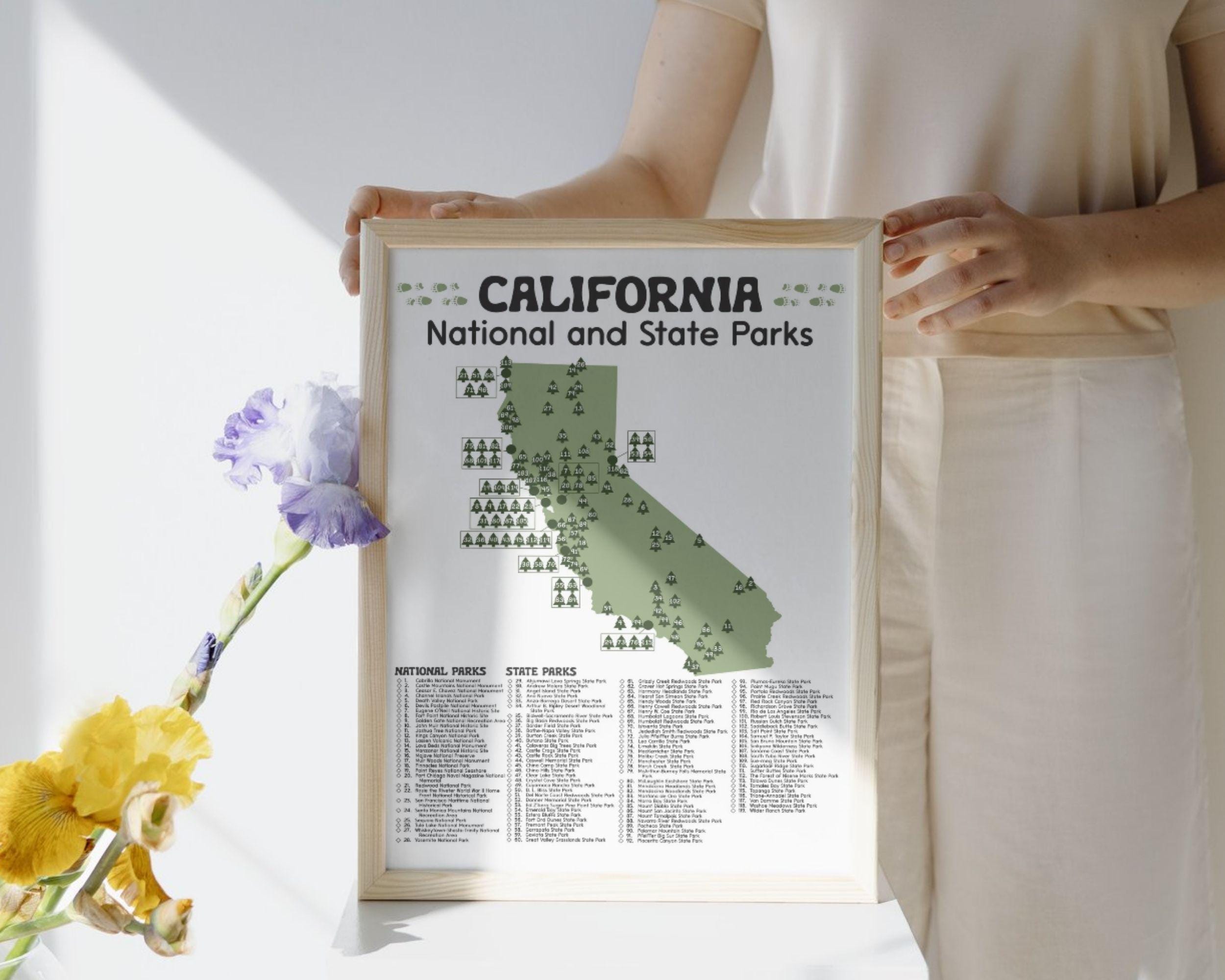California National and State Park Map | California State Park Map ...