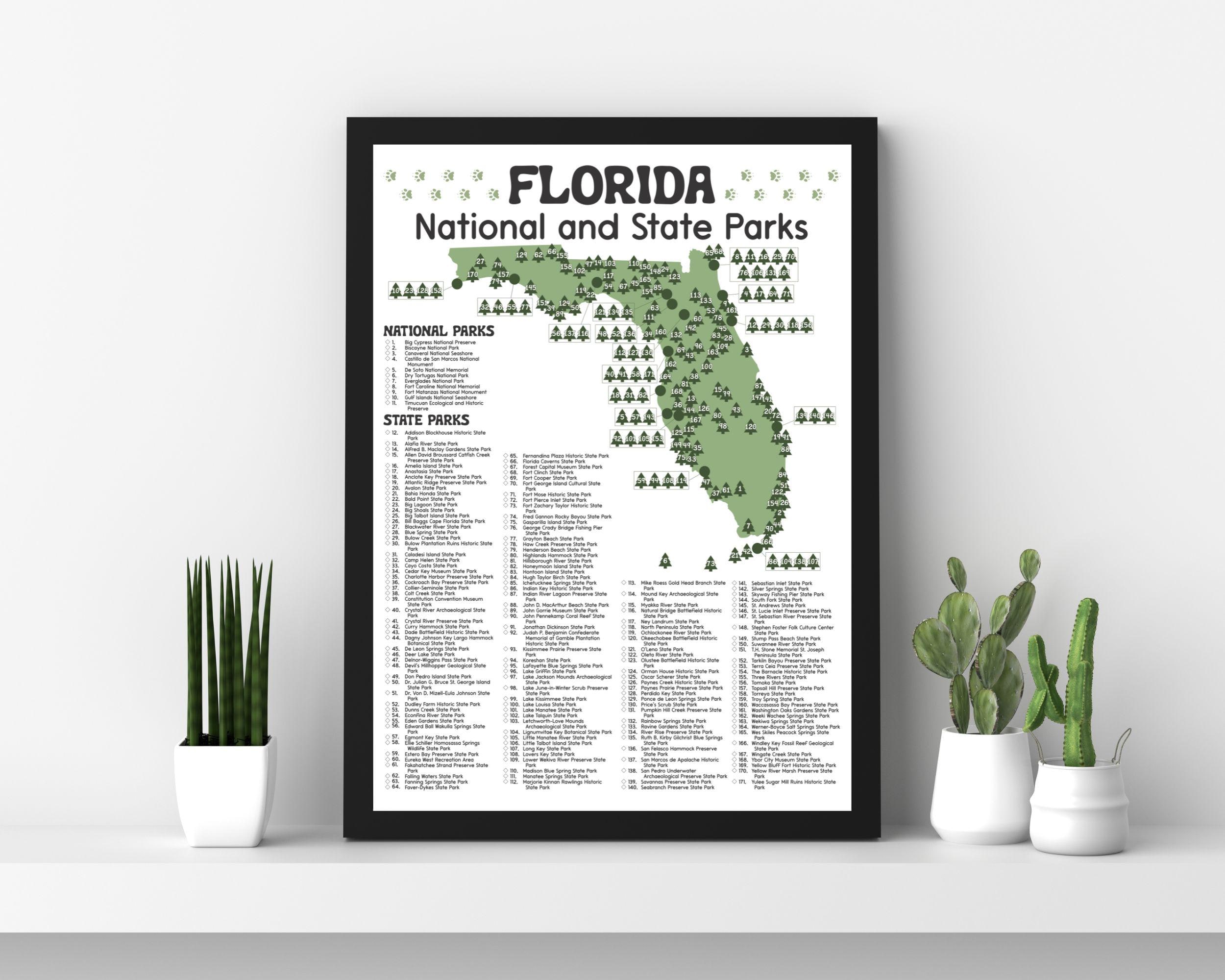 Florida National And State Park Map Florida State Park Map Florida Il Gcxb 