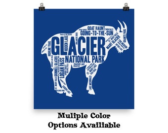 Glacier National Park Poster / Glacier National Park Print / National Park Travel Poster