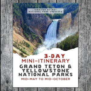 3-tägige Grand Teton und Yellowstone National Parks Reiseroute / Wyoming National Parks Reiseroute / Grand Teton und Yellowstone Reiseroute