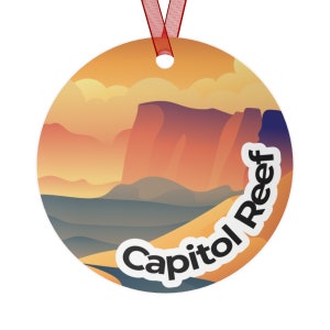 Capitol Reef National Park Christmas Ornament / Capitol Reef Ornament / Capitol Reef Metal Christmas Ornament / Capitol Reef Utah