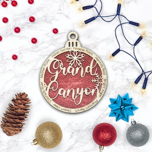 Grand Canyon National Park Christmas Ornament | Grand Canyon Christmas Ornament | Grand Canyon Wooden Christmas Ornament