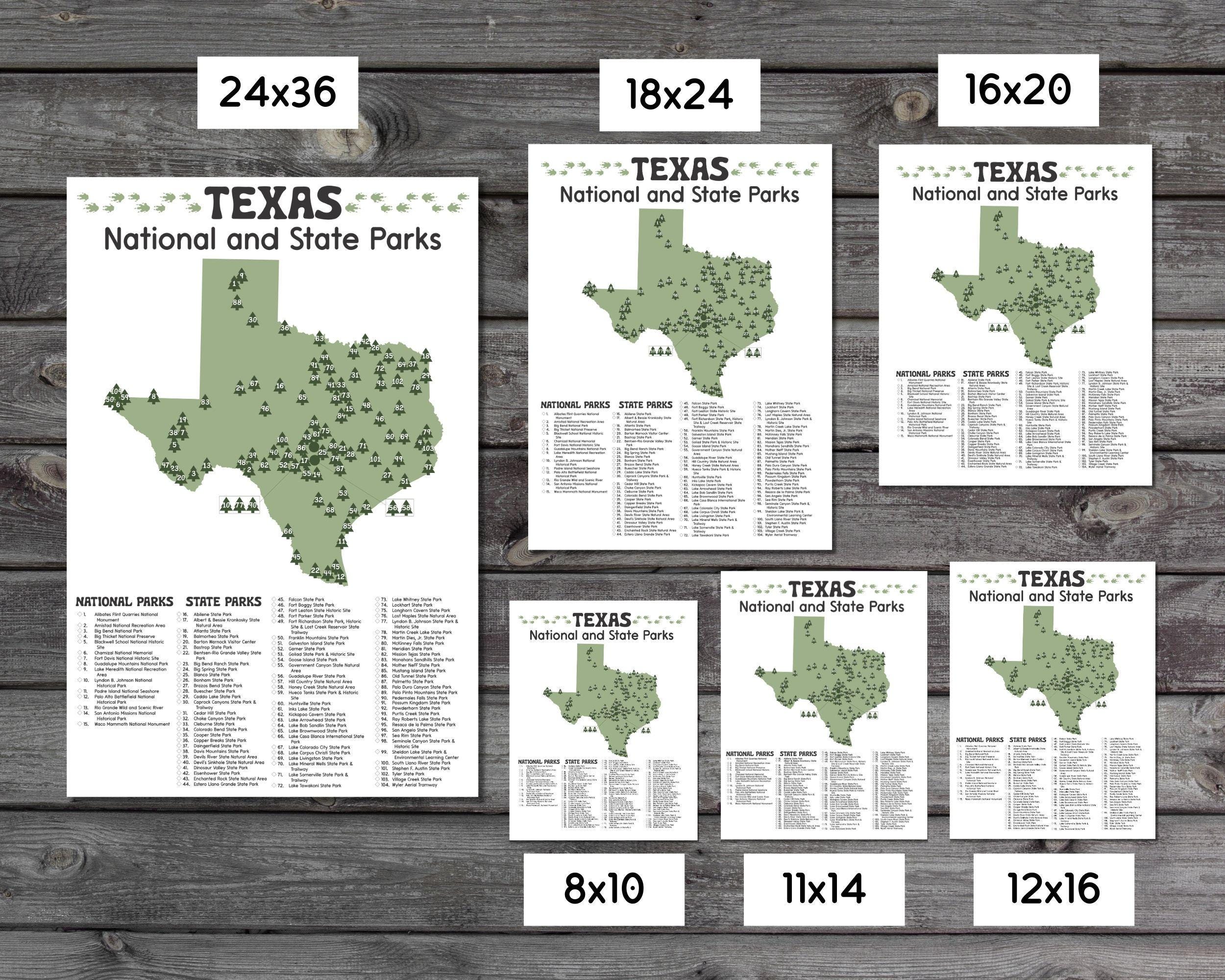 Texas National and State Park Map | Texas State Park Map | Texas ...