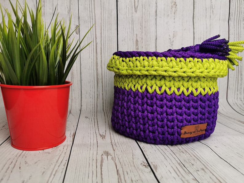 Storage Basket Organiser Storage Basket With Lid Home Etsy