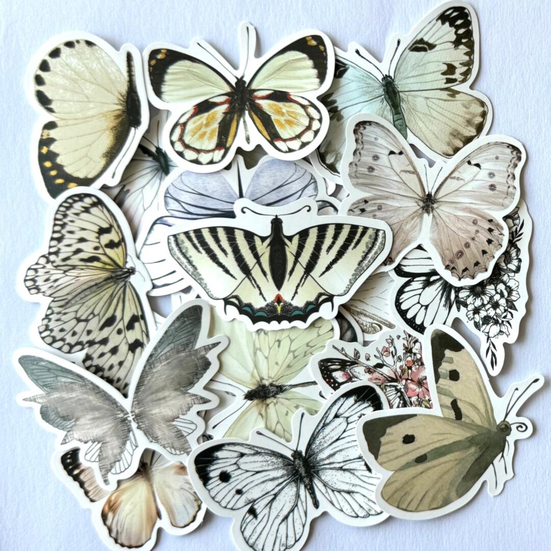 Butterfly Stickers Pack of 20/50, Waterproof Butterfly Sticker Suitcase ...