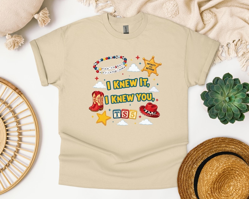 TS5 I Knew It I knew You Friendship Cozy tee and sweater T-Shirt: Sand