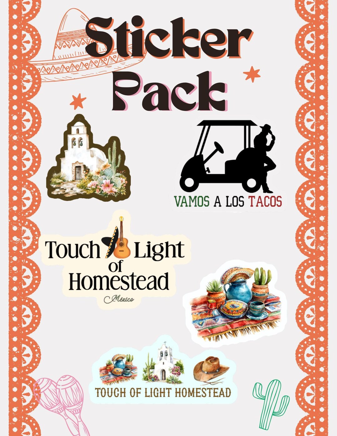 Touch of Light Homestead Stickers 5-pack • Waterproof Vinyl Decals - Etsy
