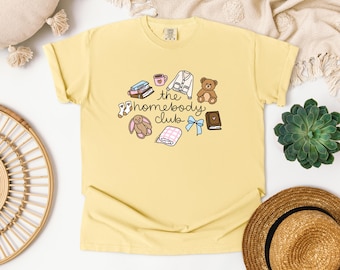 Homebody Book Club Comfort Colors Tee • Book Club Graphic Tee