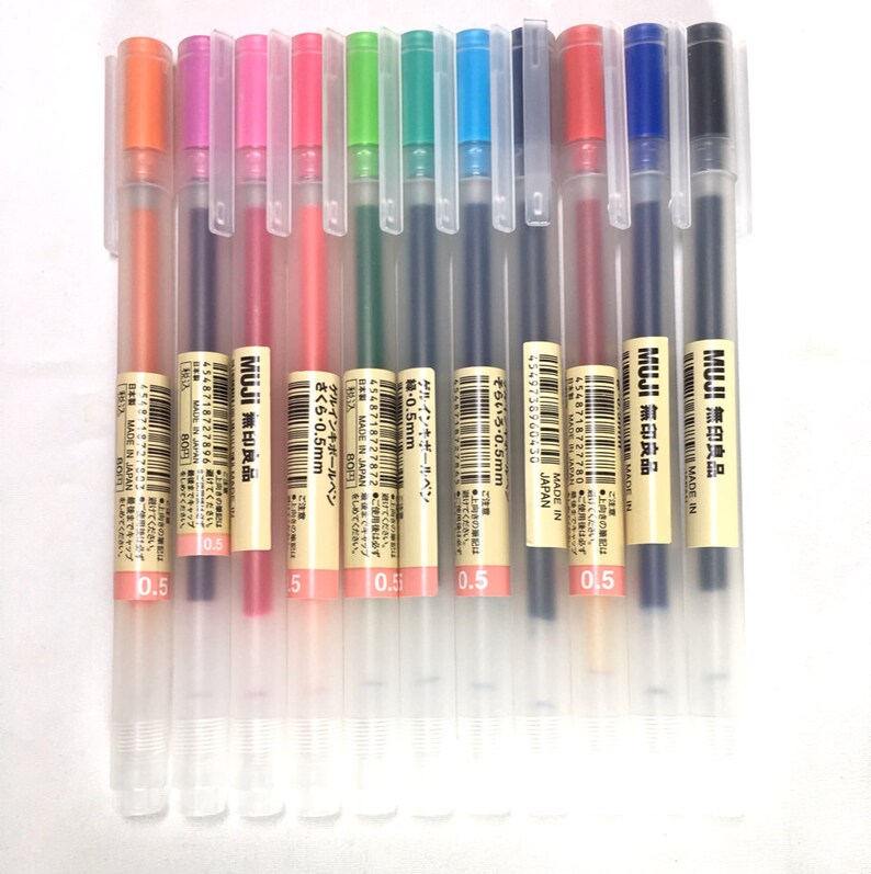 Discontinued MUJI 0.38 0.5 0.7 Gel Pen Etsy Canada
