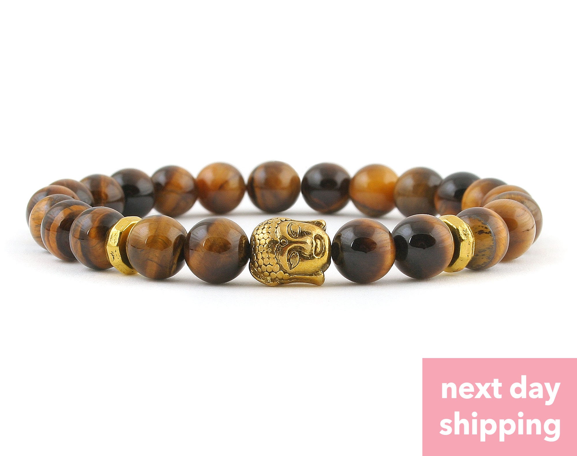 Mens buddha bracelet Gold buddha bracelet Buddha beads Etsy