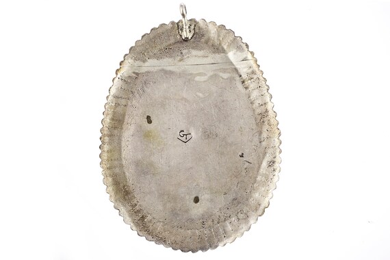 Large Statement Native American Turquoise Pendant… - image 3