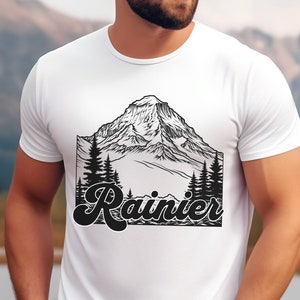 Mount Rainier Shirt, Mt Rainier Tshirt, Pacific Northwest Tee, PNW Shirt, Mount Rainier T Shirt, Mountain Hiking Shirt, Camping Shirt image 2