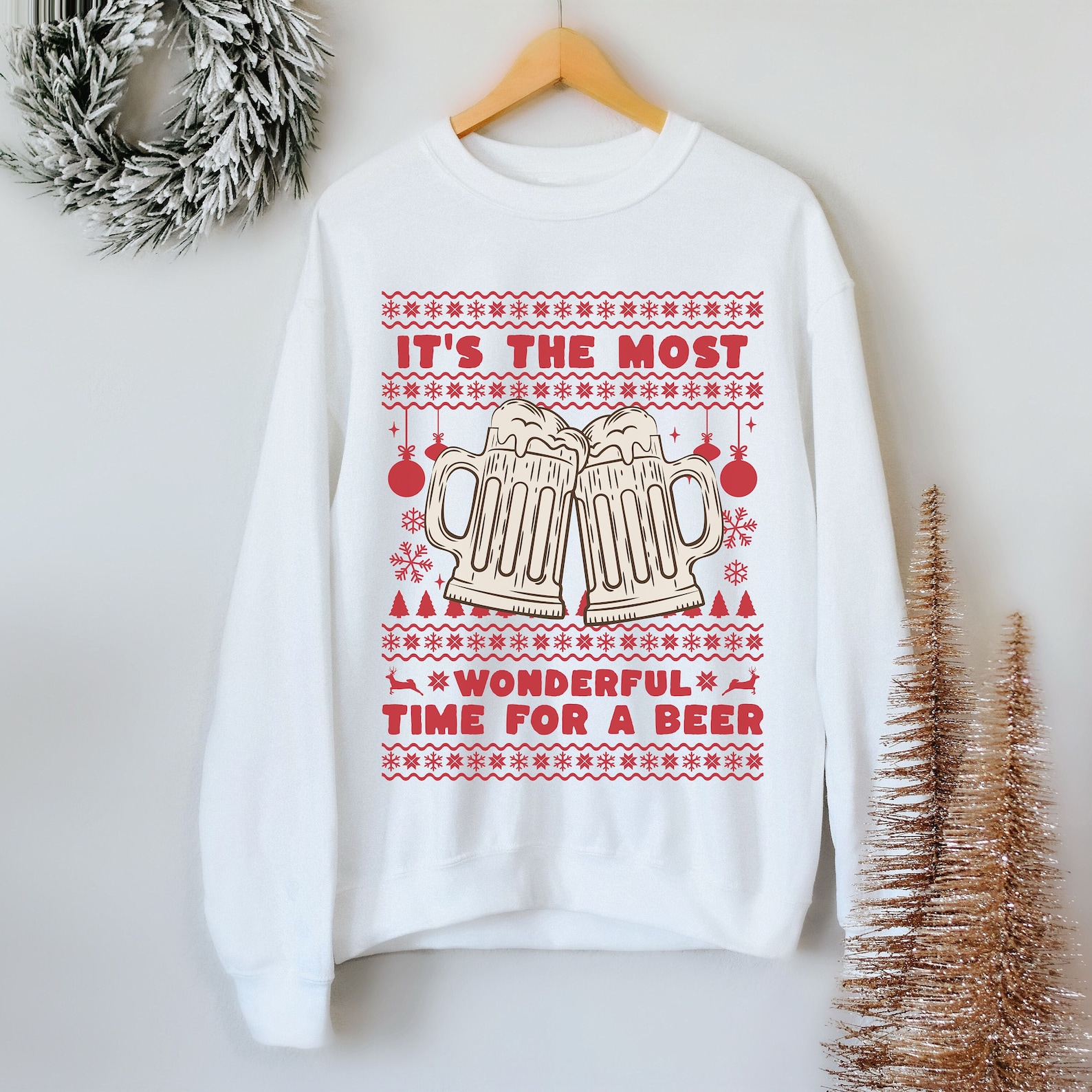 Christmas Cheer I Thought You Said Christmas Beer Ugly Christmas Sweater