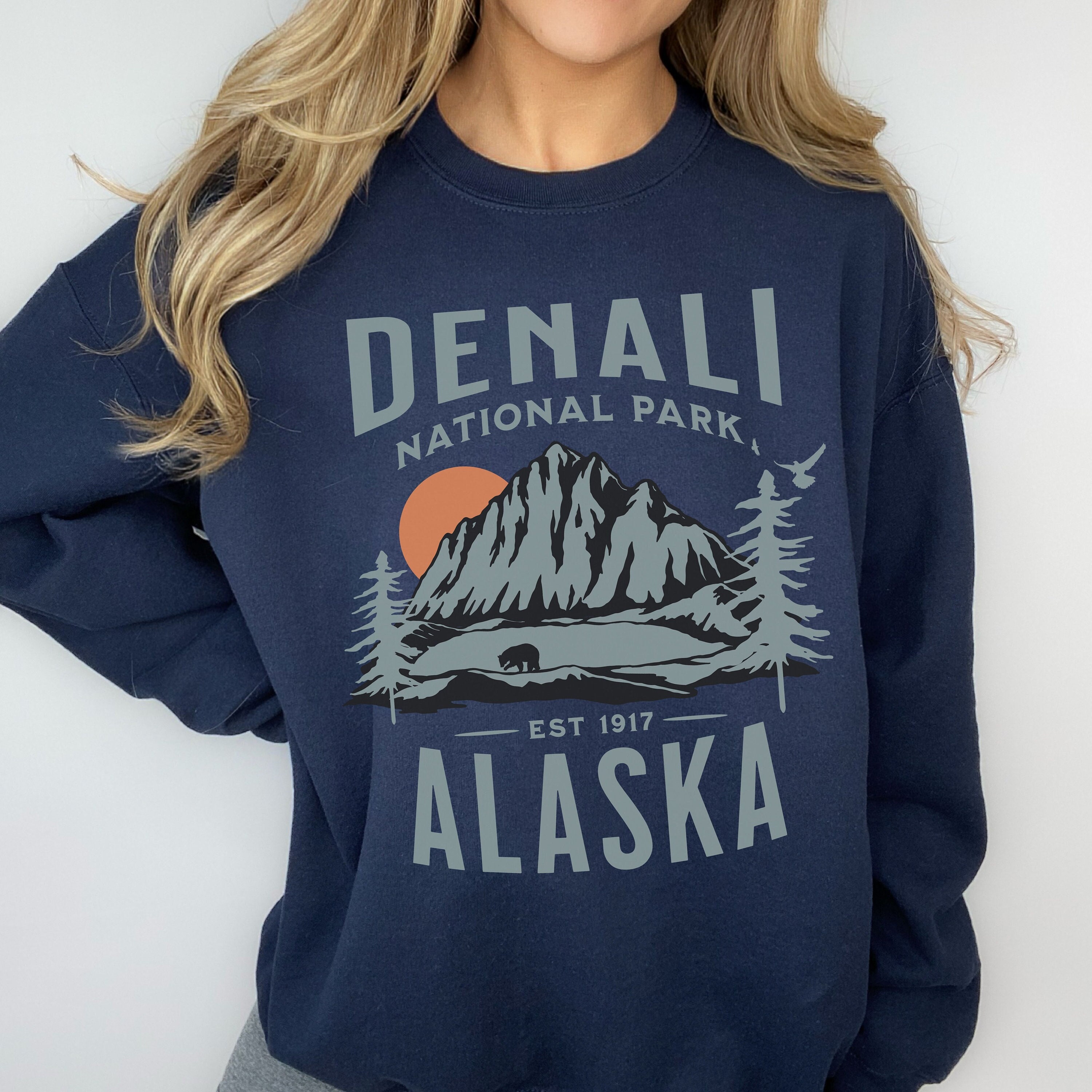 Denali National Park Sweatshirt, Alaska Mountain Shirt, Explore Alaska ...