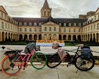 Manchon vélo modèle "Ophélie" série spéciale Papa pique et Maman coud