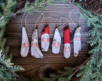 Medium Driftwood Santa Ornament