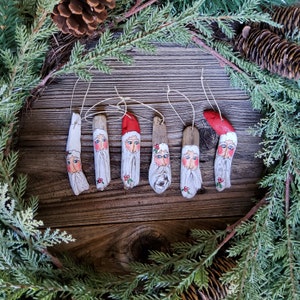 Small Driftwood Santa Ornament