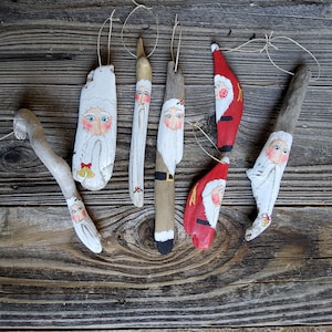 Large Driftwood Santa Ornament