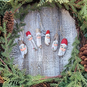 Small Driftwood Santa Ornament