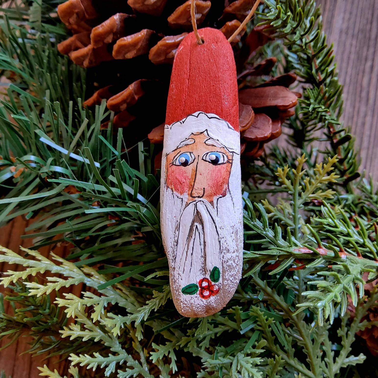 小さな流木サンタの飾り - Etsy 日本