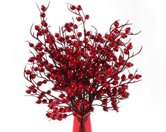 Red Berry Branches Etsy