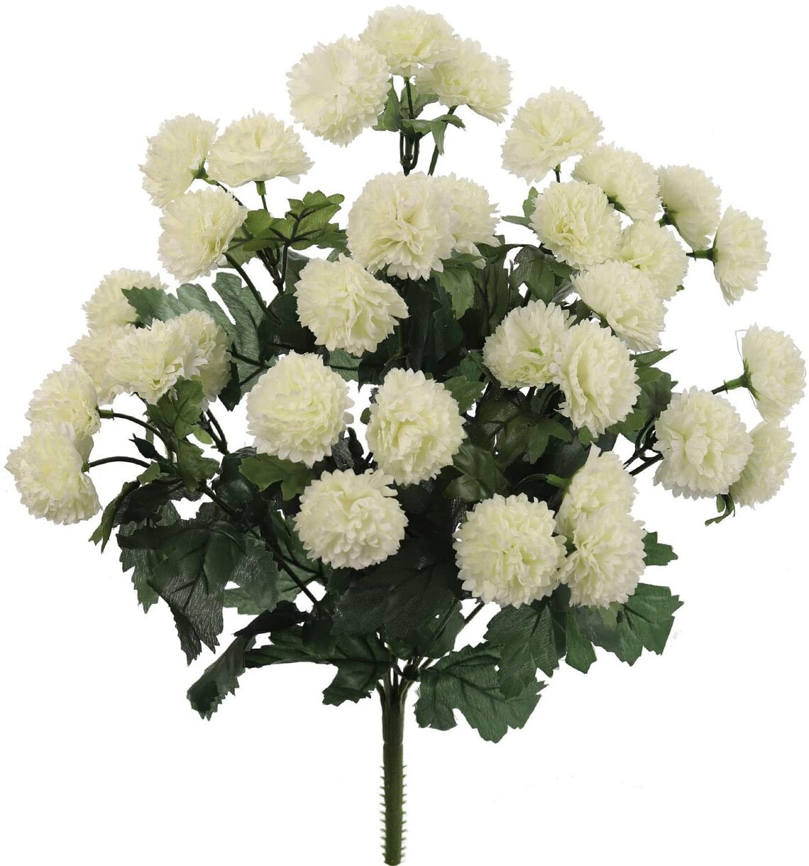 Artificial Silk Flower Mum Bush Cream 18 Tall 11 Sprays Etsy