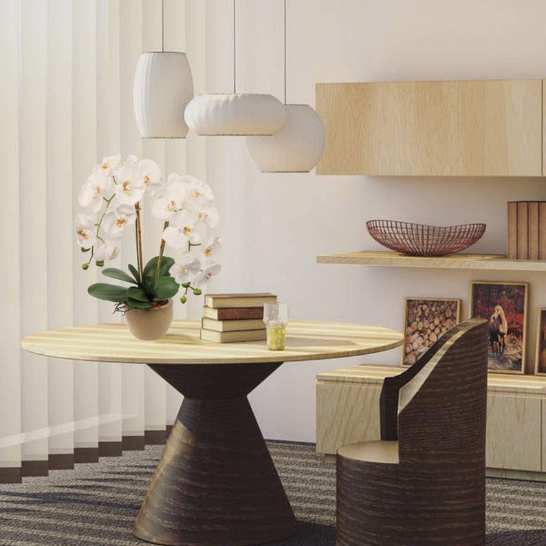 2 Pack White 33.5 Artificial Orchid Stems REAL TOUCH Faux Etsy