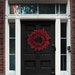 Red Berry Wreath 20' Hawthorn Twig Berries Holiday Decorative Winter Christmas Wreath for Front Door, Fireplace, Mantel, Xmas Décor 